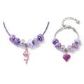 ***DIY*** 16pc  Mermaid / Heart  / Purple Necklace Bracelet Making Kit / Enamel / Acrylic Resin Euro