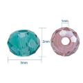 12 Colors / 3x2mm / +/-  1800pc / Faceted Rondelle Glass Beads (+/- 150pcs Per Color)