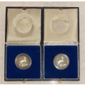 RSA 1989 and 1990 Silver R1 in SAM boxes