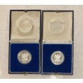 RSA 1989 and 1990 Silver R1 in SAM boxes