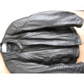 Vivante Genuine Leather Biker Jacket BLACK