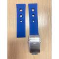 Breitling Blue Twinpro Rubber Strap - 22mm & 24mm On Push Button