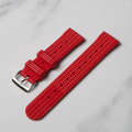 Red Waffle Rubber Strap 20mm/22mm