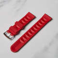 Red Waffle Rubber Strap 20mm/22mm