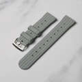Grey Waffle Rubber Strap 20mm/22mm