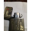 Flint lighter with embosed London emblem