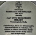 Hutschenreuther Wall Plate  The Man With The Golden Helmet Rembrandt Vintage