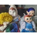 One bid for the Family  four vintage porcelain dolls
