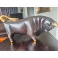 Vintage  Trentham Art Ware  Black and Gold Bull  by Colin Melbourne Nr 409