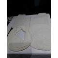 3 PIECE TOILET COVER SET(AVAILABLE 3 SHADES)IMMEDIATE DELIVERY