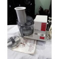 VINTAGE PINEWARE FOOD PROCESSOR WITH ALL ATTACHMENTS (UNUSED)