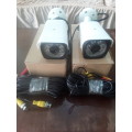 SET OF 2 AHD COLOR CAMERAS WITH POWER CABLES(15 TO 20M)