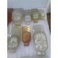 28 PIECES (DIFFERENT SIZE AND SHAPES)DOLLS HEAD MOULDS(UNUSED)