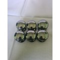 SET OF 6 HEAVY METAL MIRROR FINISHED FURNITURE KNOBS