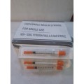 100 PIECE DISPOSABLE INSULIN SYRINGE