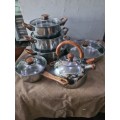 12 PIECE STAINLESS STEEL COOKWARE SET