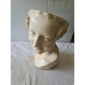 FLAT TOP CERAMIC BUST FIGURE (HAS CARDEAUX MARKINGS )