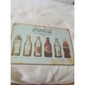 COCA-COLA METAL SIGN(30 X 20CM)1899 to 1957 bottles images