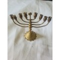 ANTIQUE BRASS JEWISH MENORAH