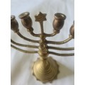 ANTIQUE BRASS JEWISH MENORAH