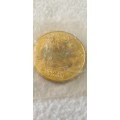 TITANIC COMMEMORATIVE GOLD CLAD COIN WITH REVERSE EN ROUTE OF THE TITANIC