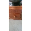 WOODEN COFFEE GRINDER WITH DRAWER