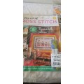 4 DIFFERENT ISSUES CROSS STITCH MAGAZINE WITH COTTON,ETC...)