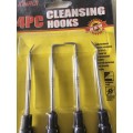4  PIECE MACHINERY CLEANING HOOKS