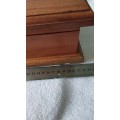 SOLID WOOD(MOHAGANY)JEWELRY BOX-VINTAGE