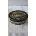 VINTAGE QUEEN MARY METAL OVAL CONTAINER