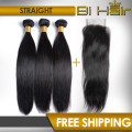 Brazilian Hair Straight wave300g +Closure  from 12-30 inch (Special price &Free shipping)