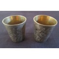 Pair of Small Brass Pots