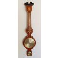 LARGE VINTAGE WEATHER STATION ON WOOD WITH MARQUETRY MADE BY "BARIGO" GERMANY