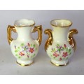 2 x Arthur Bowker Miniature Vases