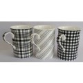 3 x Maxwell and Williams Cashmere `Art Deco` Mugs (job lot)