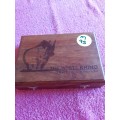 Wooden Coin Holder Box - The White Rhino - 2009 Exclusive Natura Set