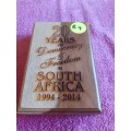 Wooden Coin Hoder Box - 20 Years of Democracy x Freedom in South Africa 1994 - 2014