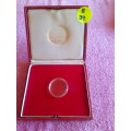 Red Wooden Coin Holder Box - RSA 20 Take 1 Coin