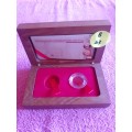 Wooden Coin Holder Box -  2011 The Krugerand & Souviereign Proof Gold Coin Set
