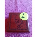 Wooden Coin Holder Box - F W de Klerk