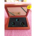Wooden Coin Holder Box - Rhino Gold Set - Limited Edition