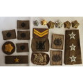 SELECTION OF SA ARMY RANKS -18 ITEMS IN TOTAL