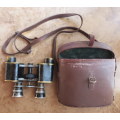 BRASS LEMAIRE 8X STEROSCHOPHIC  WW1 PERIOD BINOCULARS-COMES WITH LEATHER CASE