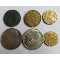 GERMAN COINS SELECTION OF 6 COINS-USED WW2
