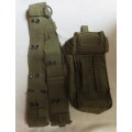 RHODESIAN WEBBING BELT SOLD WITH ONE AMMO POUCH-EXTENDED LENGTH 80CM