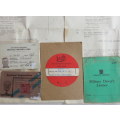 RHODESIAN DOCUMENTS & MILITARY ID TO J.G. BETHESDA 5 ITEMS IN TOTAL