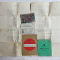 RHODESIAN DOCUMENTS & MILITARY ID TO J.G. BETHESDA 5 ITEMS IN TOTAL