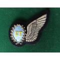 SAAF ELECTRONICS TECHNICIAN SILVER WIRE EMBROIDERED WING
