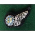 SAAF FLIGHT ENGINEER SILVER WIRE EMBROIDERED WING