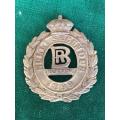 BECHUANALAND RIFLES,BRASS SLOUCH HAT BADGE-WORN 1900-1902-BOER WAR NO LUGS- EXTREMELY SCARCE